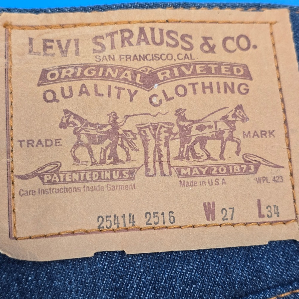 VTG 1981 Levi's 25414 Orange Tab Jeans NOS 27x34‎ Deadstock High Rise 517 USA - Picture 2 of 11